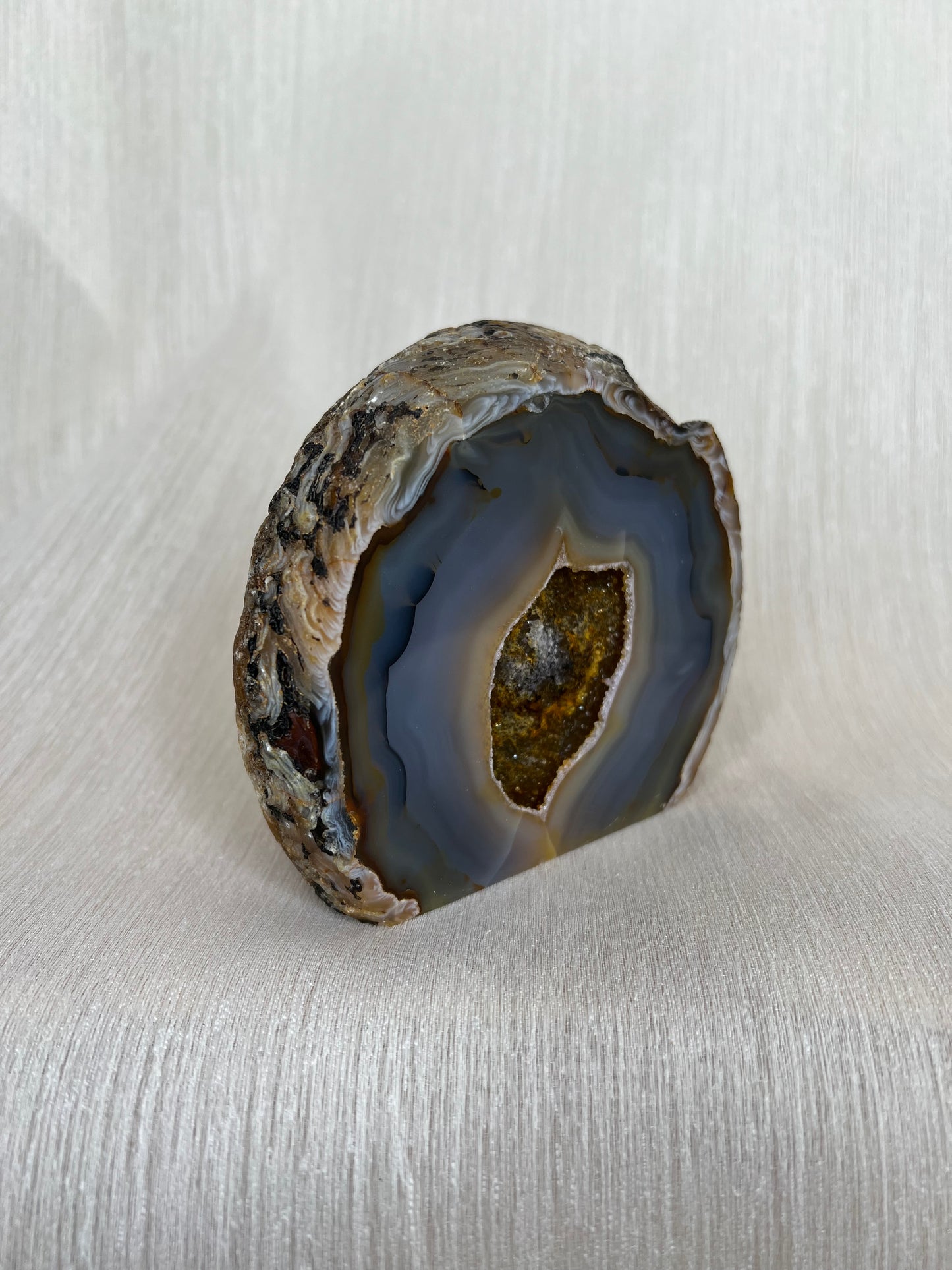 Agaat geode op standvlak