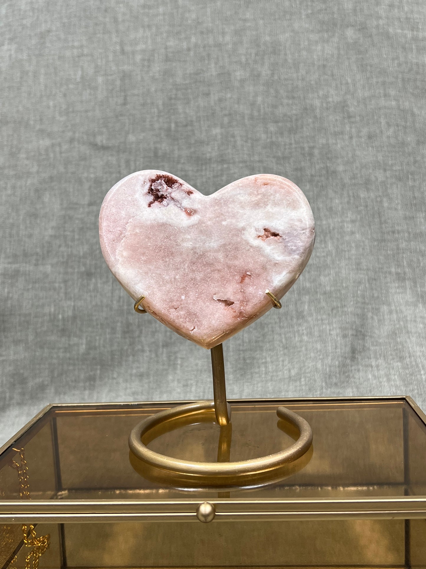 Roze amethist hart
