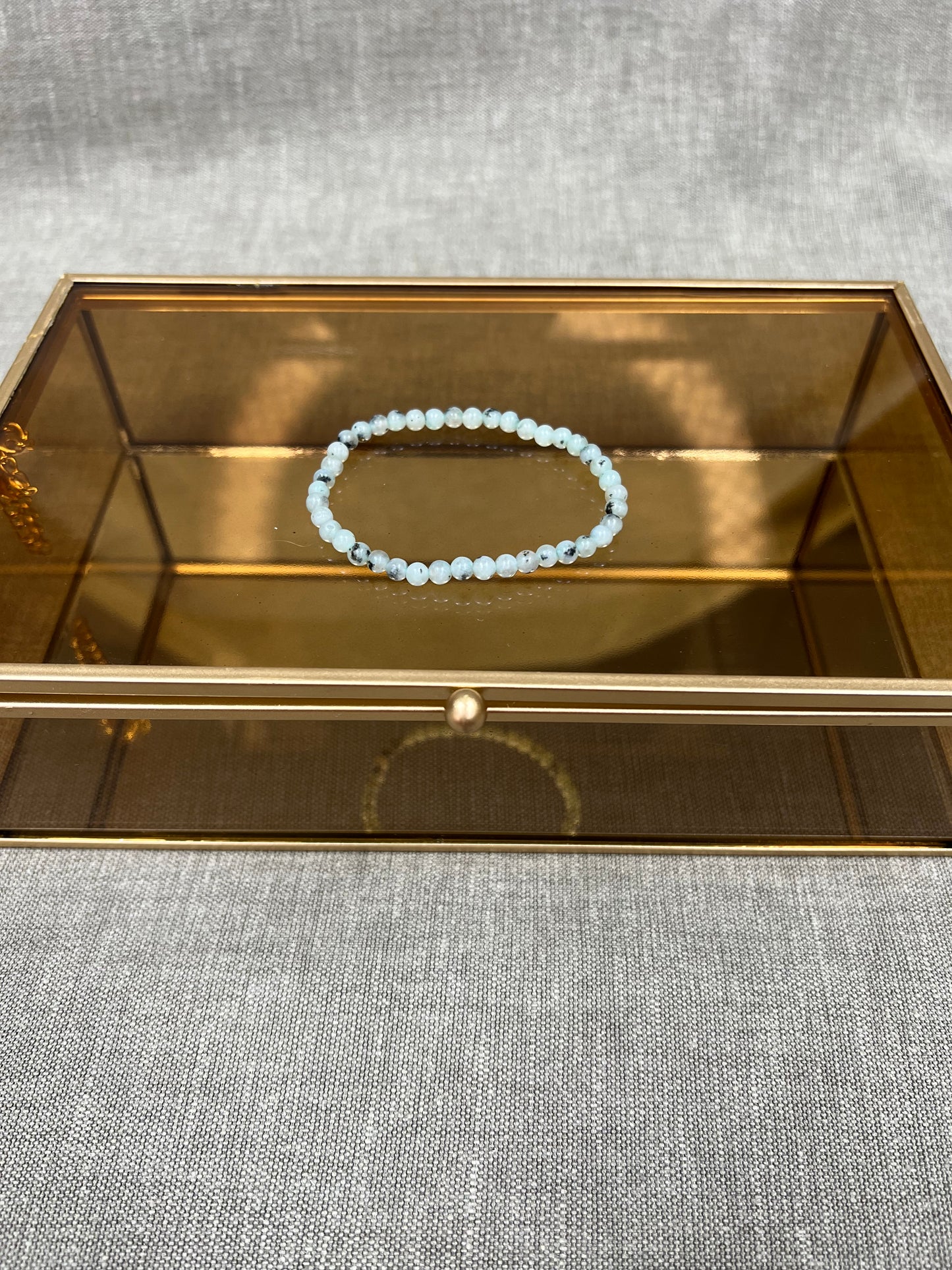 Kiwi jaspis kogelarmband 4mm