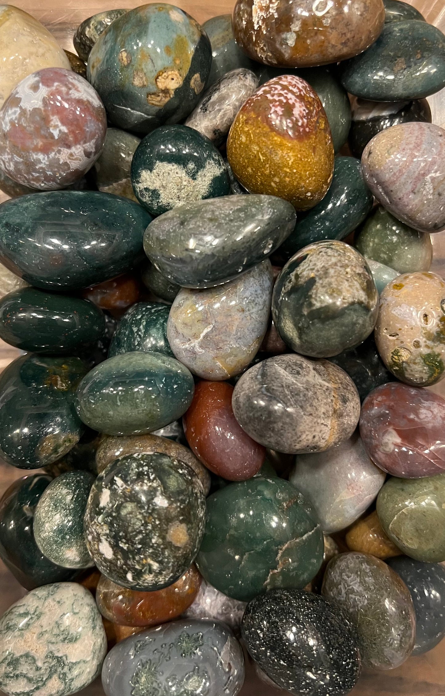 Oceaan jaspis trommelsteen