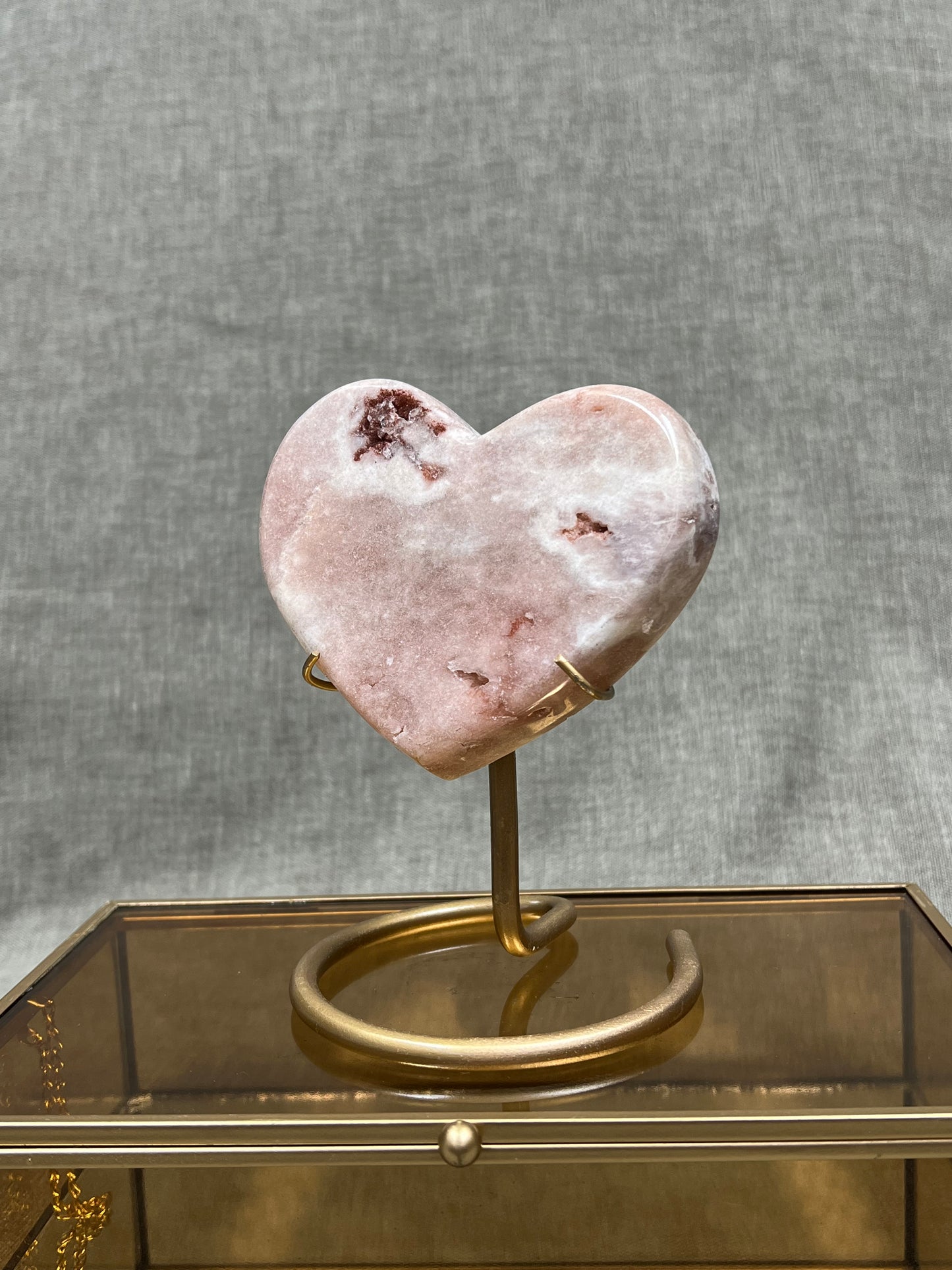 Roze amethist hart