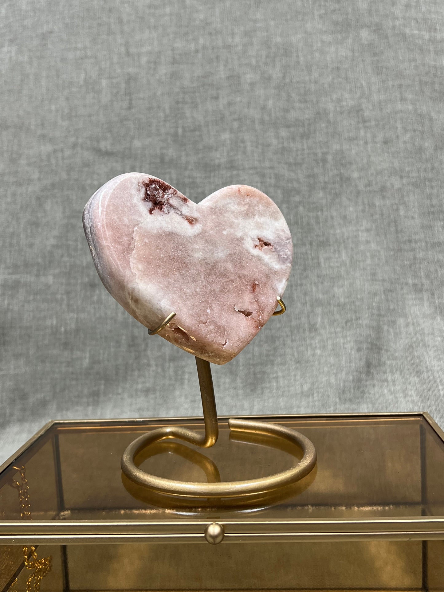 Roze amethist hart