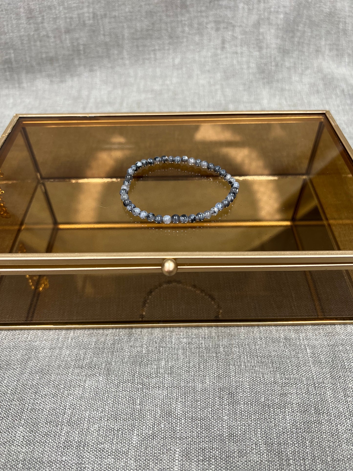 Larvikiet kogelarmband 4mm