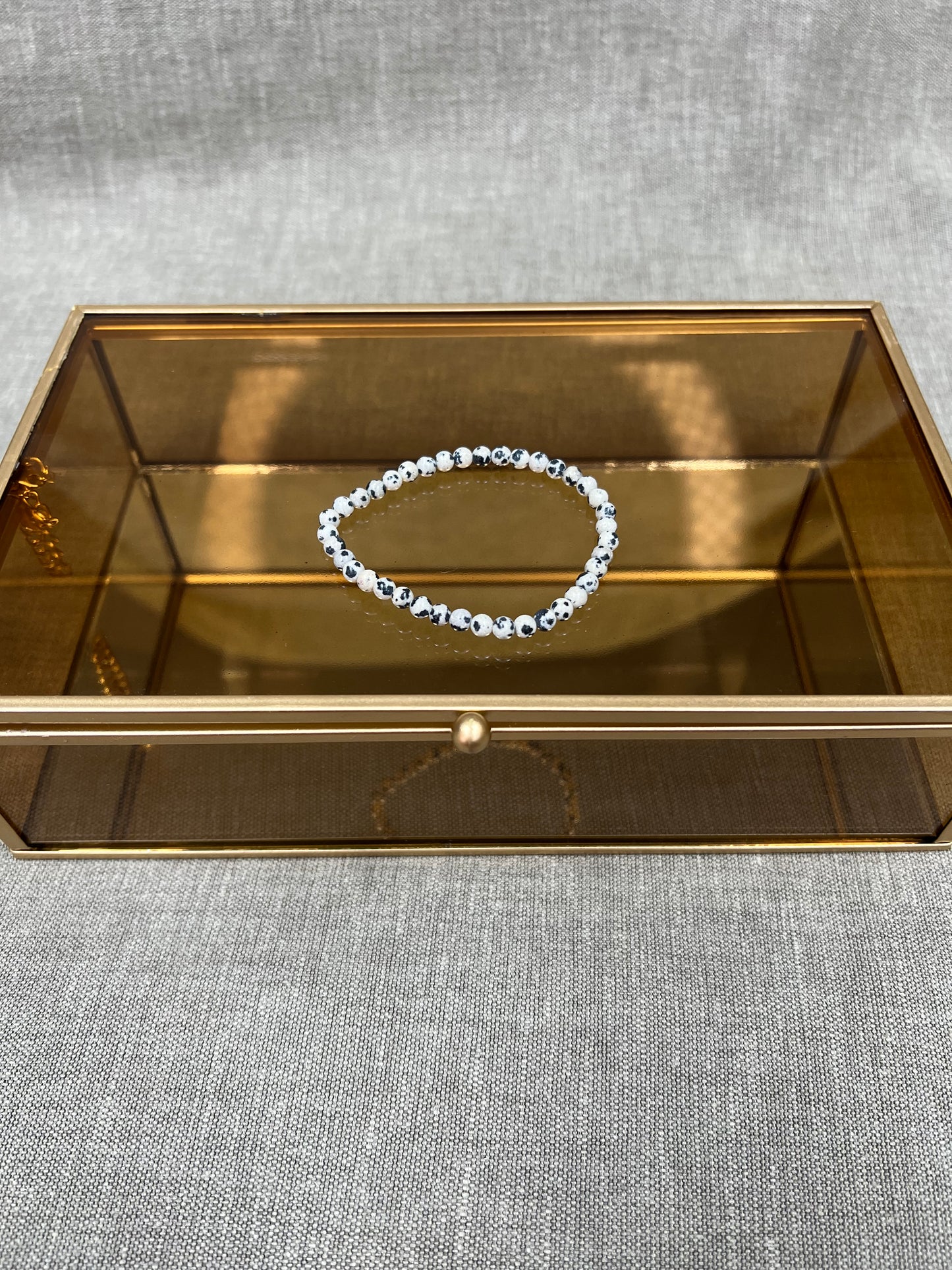 Dalmatiër jaspis kogelarmband 4mm