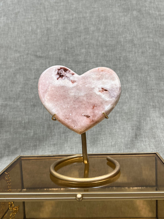 Roze amethist hart