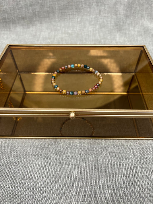 Oceaan agaat kogelarmband 4mm