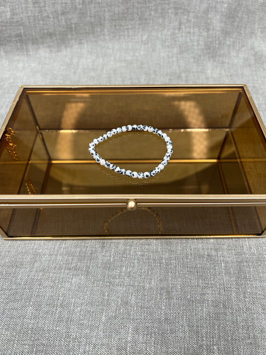 Dalmatiër jaspis kogelarmband 4mm